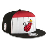 New Era - Miami Heat 2025 NBA Tip Off Split Panel 9FIFTY Snapback Hat - White/Black