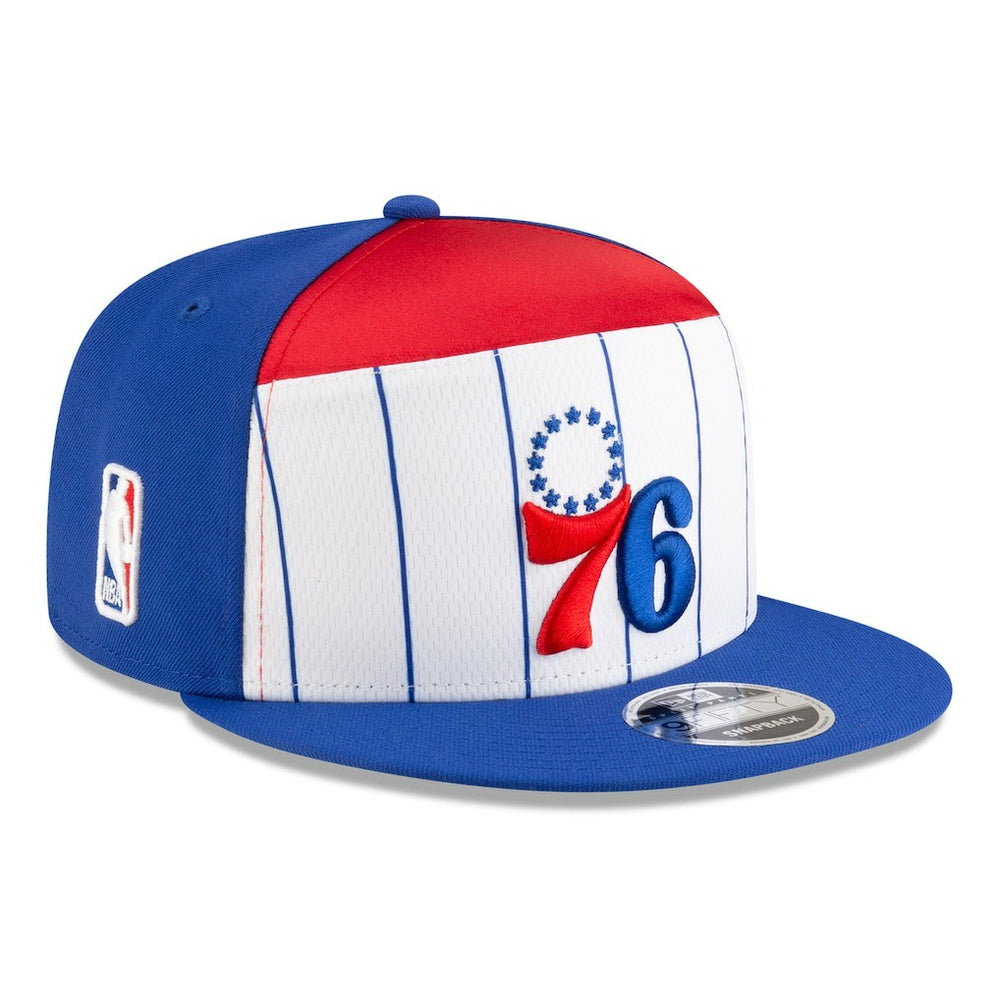 New Era - Philadelphia 76ers 2025 NBA Tip Off Split Panel 9FIFTY Snapback Hat - White/Blue