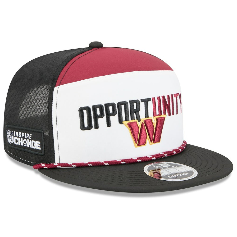 Washington Commanders New Era 2025 Inspire Change Split Panel 9FIFTY Snapback Hat White/Black - NFL