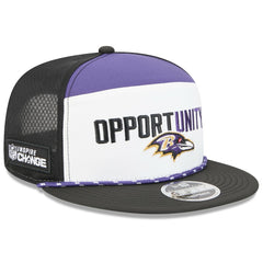 Baltimore Ravens New Era 2025 Inspire Change Split Panel 9FIFTY Snapback Hat White/Black - NFL