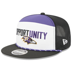 Baltimore Ravens New Era 2025 Inspire Change Split Panel 9FIFTY Snapback Hat White/Black - NFL