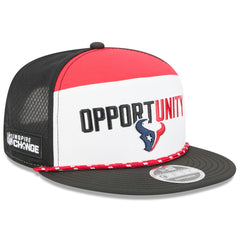 Houston Texans New Era 2025 Inspire Change Split Panel 9FIFTY Snapback Hat White/Black - NFL