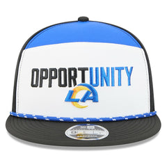 Los Angeles Rams New Era 2025 Inspire Change Split Panel 9FIFTY Snapback Hat White/Black - NFL