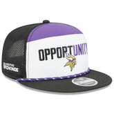 Minnesota Vikings New Era 2025 Inspire Change Split Panel 9FIFTY Snapback Hat White/Black - NFL