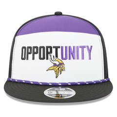 Minnesota Vikings New Era 2025 Inspire Change Split Panel 9FIFTY Snapback Hat White/Black - NFL