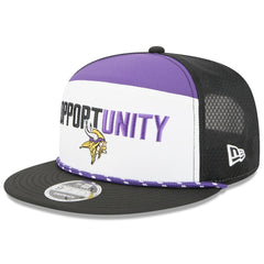 Minnesota Vikings New Era 2025 Inspire Change Split Panel 9FIFTY Snapback Hat White/Black - NFL