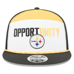 Pittsburgh Steelers New Era 2025 Inspire Change Split Panel 9FIFTY Snapback Hat White/Black - NFL