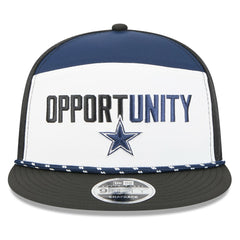 Dallas Cowboys New Era 2025 Inspire Change Split Panel 9FIFTY Snapback Hat White/Black - NFL