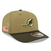 Miami Dolphins New Era 2025 Salute to Service 9SEVENTY Adjustable Hat Green - NFL
