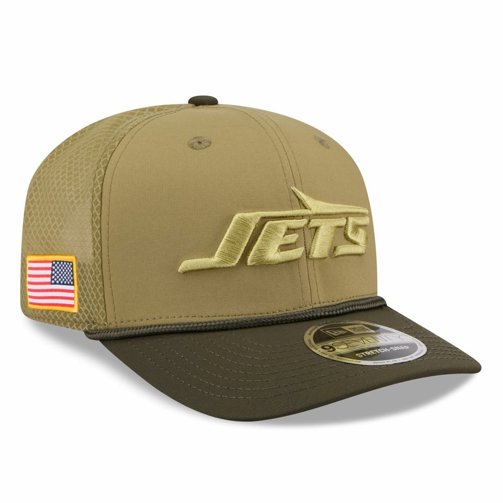 New York Jets New Era 2025 Salute to Service 9SEVENTY Adjustable Hat Green - NFL
