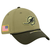 Miami Dolphins New Era 2025 Salute to Service 39THIRTY Flex Hat Green - NFL