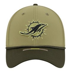 Miami Dolphins New Era 2025 Salute to Service 39THIRTY Flex Hat Green - NFL