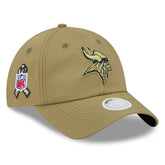 Minnesota Vikings New Era Women's 2025 Salute to Service Pony Tail Adjustable Hat Green - NFL
