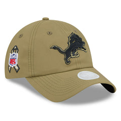 Detroit Lions New Era Women's 2025 Salute to Service Pony Tail Adjustable Hat Green - NFL
