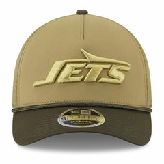 New York Jets New Era Youth 2025 Salute to Service 9FORTY A-Frame Adjustable Hat Green/Dark Green - NFL