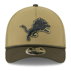 Detroit Lions New Era Youth 2025 Salute to Service 9FORTY A-Frame Adjustable Hat Green/Dark Green - NFL