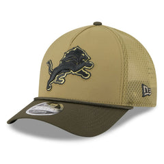 Detroit Lions New Era Youth 2025 Salute to Service 9FORTY A-Frame Adjustable Hat Green/Dark Green - NFL