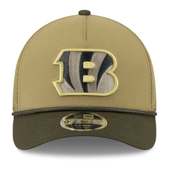 Cincinnati Bengals New Era Youth 2025 Salute to Service 9FORTY A-Frame Adjustable Hat Green/Dark Green - NFL