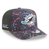 Miami Dolphins New Era 2025 NFL Crucial Catch A-Frame 9FIFTY Snapback Hat Black - NFL