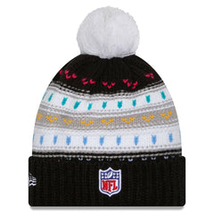 Cincinnati Bengals New Era Women's 2025 NFL Crucial Catch Cuffed Knit Hat with Pom Black - NFL