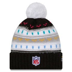 Tampa Bay Buccaneers New Era Women's 2025 NFL Crucial Catch Cuffed Knit Hat with Pom Black - NFL