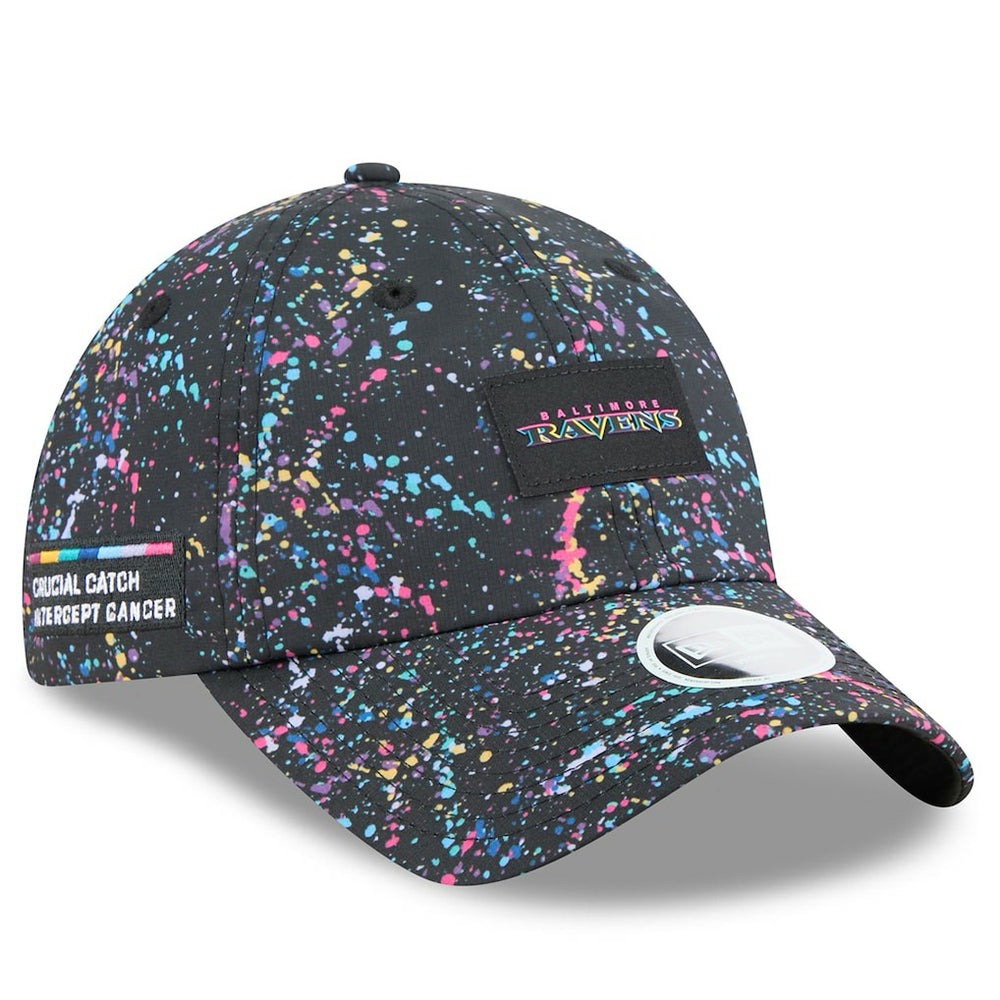 Baltimore Ravens New Era Women's 2025 NFL Crucial Catch Pony Tail Adjustable Hat Black - NFL