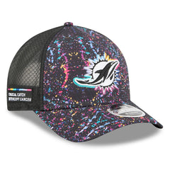 Miami Dolphins New Era Youth 2025 NFL Crucial Catch 9FORTY Adjustable Hat Black - NFL