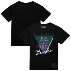 Mitchell & Ness - Milwaukee Bucks Worldwide Collection Tri-Logo T-Shirt - Black