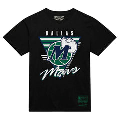 Mitchell & Ness - Dallas Mavericks Worldwide Collection Tri-Logo T-Shirt - Black
