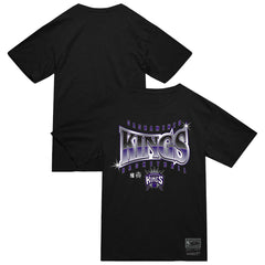 Mitchell & Ness - Sacramento Kings Worldwide Collection Glow Up T-Shirt - Black