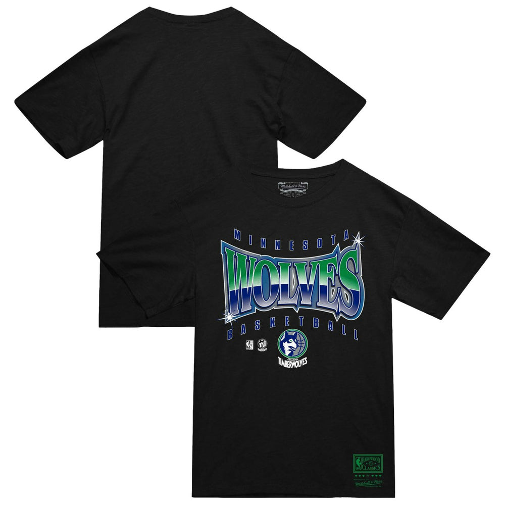 Mitchell & Ness - Minnesota Timberwolves Worldwide Collection Glow Up T-Shirt - Black
