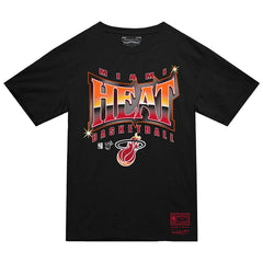 Mitchell & Ness - Miami Heat Worldwide Collection Glow Up T-Shirt - Black