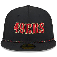 San Francisco 49ers New Era 2025 Rivalries Collection Sideline Rope 59FIFTY Fitted Hat Black - NFL