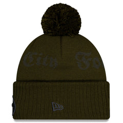 New York Jets New Era 2025 Rivalries Collection Sideline Cuffed Knit Hat with Pom Gotham Green - NFL