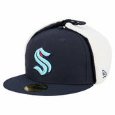 Seattle Kraken New Era Injection Dog Ear Classic Fitted Hat Deep Sea Blue
