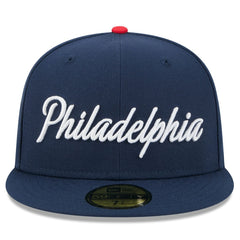 New Era - Philadelphia 76ers 2025/26 City Edition 59FIFTY Fitted Hat - Navy