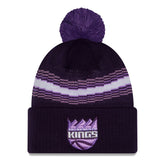 New Era - Sacramento Kings 2025/26 City Edition Cuffed Knit Hat with Pom - Purple