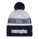New Era - Memphis Grizzlies 2025/26 City Edition Cuffed Knit Hat with Pom - Navy/White