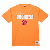 Tampa Bay Buccaneers Throw It Back Premium Vintage Logo T-Shirt Orange - Mitchell & Ness
