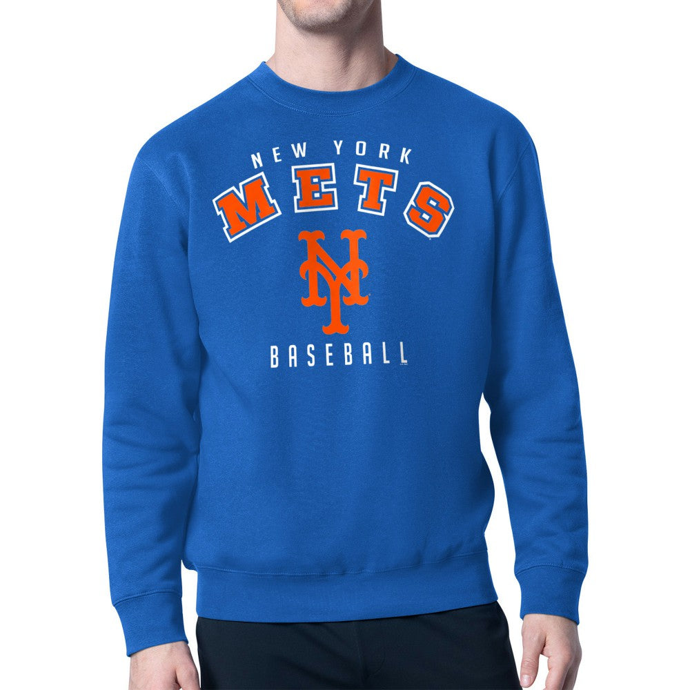New York Mets Starter Team Logo Fleece Pullover Sweatshirt On Sale