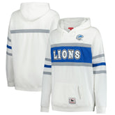 Detroit Lions Women's Plus Size Head Coach Throwback Pullover Hoodie White - Mitchell & Ness