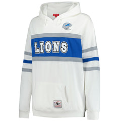 Detroit Lions Women's Plus Size Head Coach Throwback Pullover Hoodie White - Mitchell & Ness