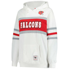 Atlanta Falcons Women's Plus Size Head Coach Throwback Pullover Hoodie White - Mitchell & Ness
