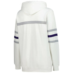 Baltimore Ravens Women's Plus Size Head Coach Throwback Pullover Hoodie White - Mitchell & Ness