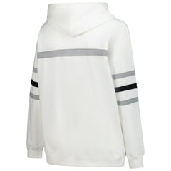 Pittsburgh Steelers Women's Plus Size Head Coach Throwback Pullover Hoodie White - Mitchell & Ness