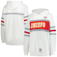 Kansas City Chiefs Women's Plus Size Head Coach Throwback Pullover Hoodie White - Mitchell & Ness