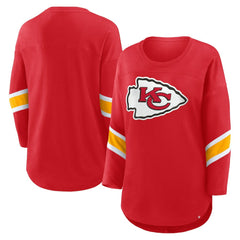 Kansas City Chiefs Women's Plus Size Redzone 3/4-Sleeve Scoop Neck T-Shirt Red - Fanatics