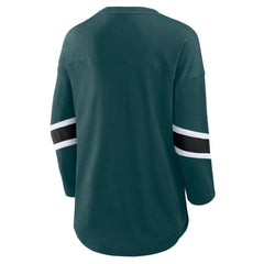 Philadelphia Eagles Women's Plus Size Redzone 3/4-Sleeve Scoop Neck T-Shirt Green - Fanatics