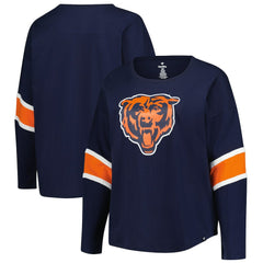 Chicago Bears Women's Plus Size Redzone 3/4-Sleeve Scoop Neck T-Shirt Navy - Fanatics