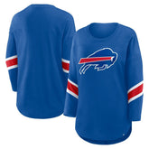 Buffalo Bills Women's Plus Size Redzone 3/4-Sleeve Scoop Neck T-Shirt Royal - Fanatics